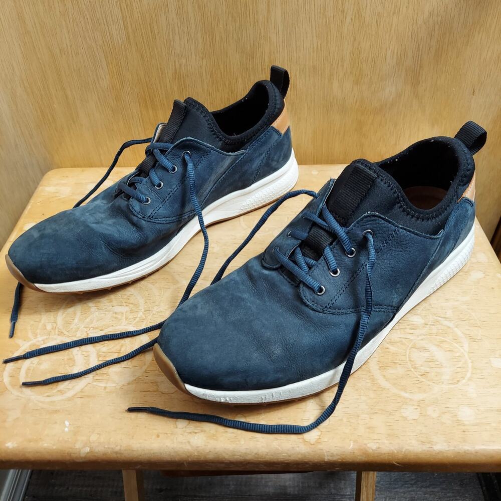 Johnston & Murphy Men's US 12M Keating Blue Leather White Foam Walking Shoes